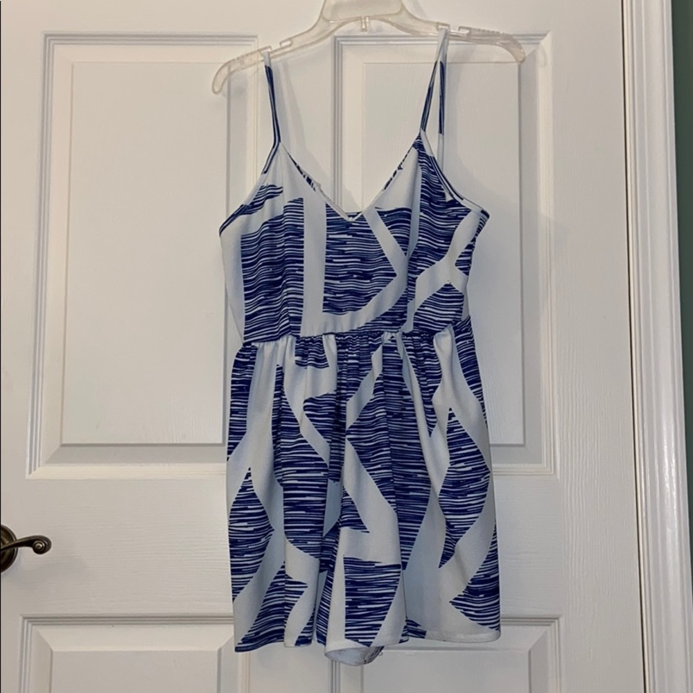 White Pattern Romper